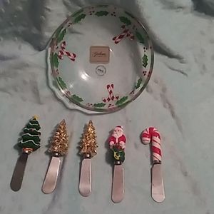 ❤Christmas dish and Christmas butter knives